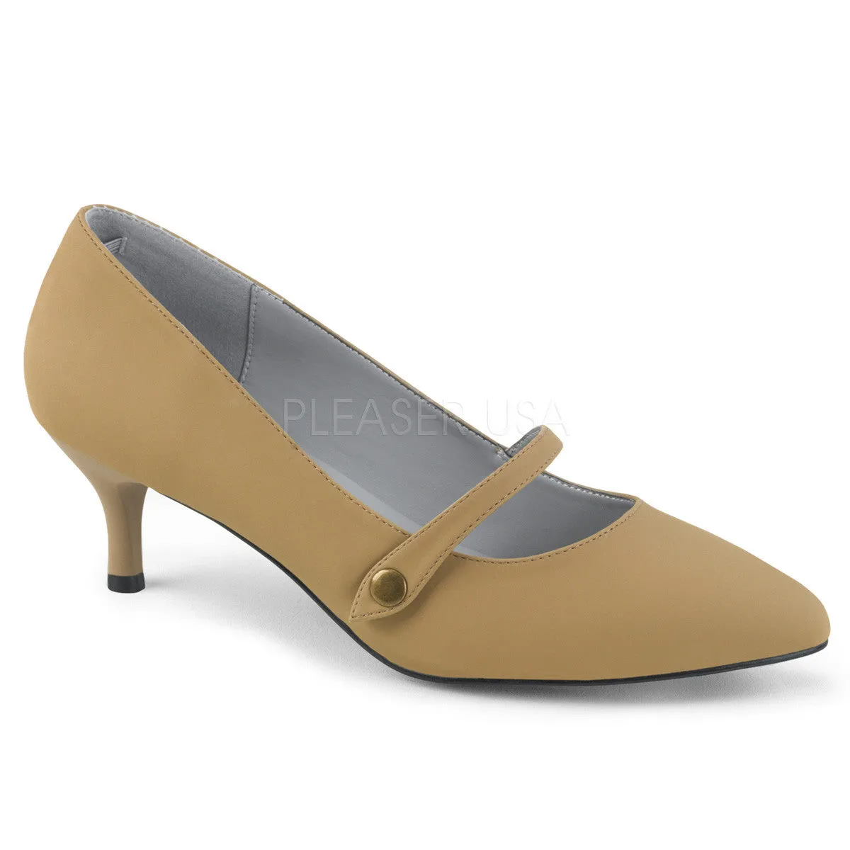 2 Inch Heel KITTEN-03 Taupe Nubuck