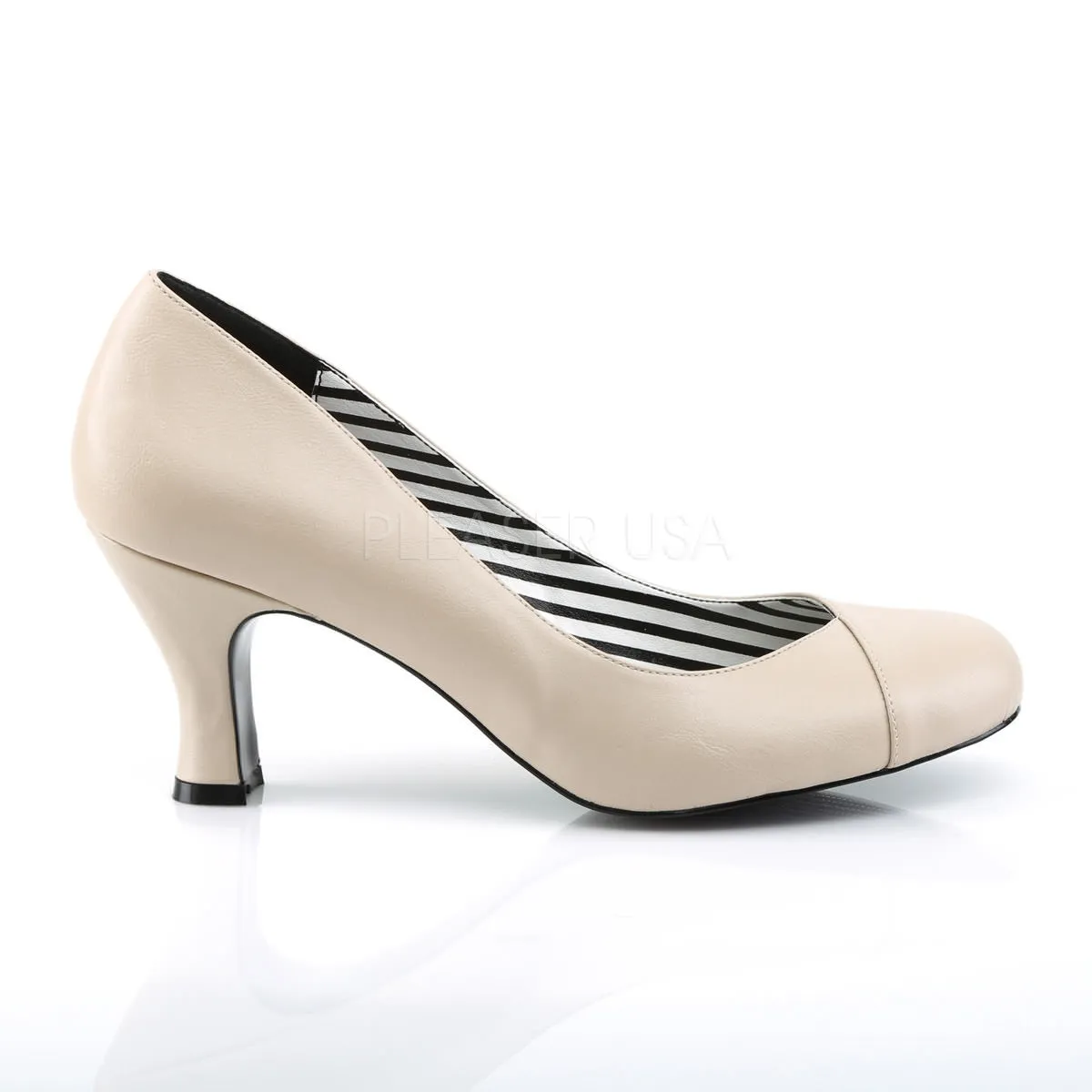 3 Inch Heel JENNA-01 Cream Pu