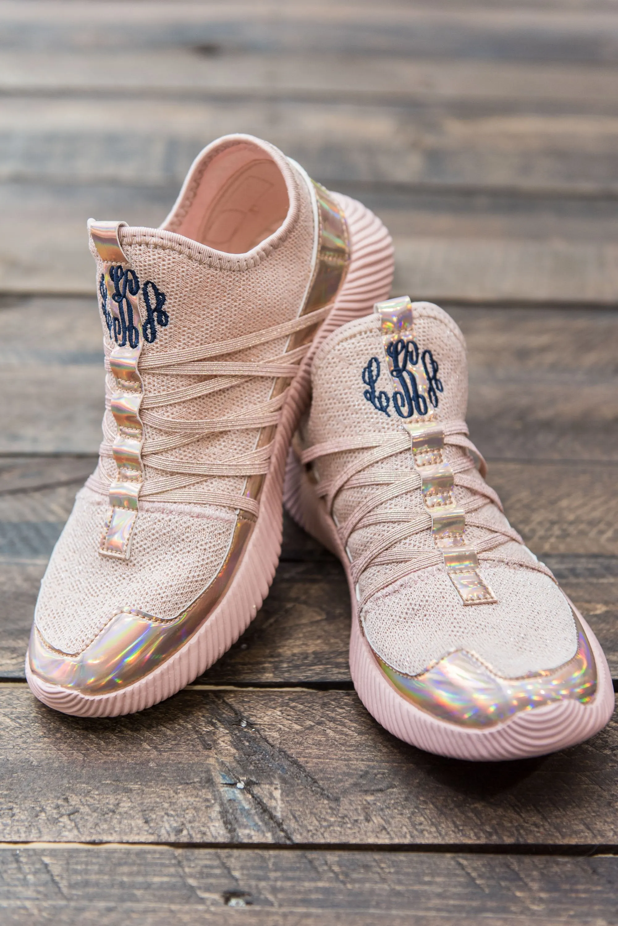 Active Imagination Metallic Mauve Pink Sneakers