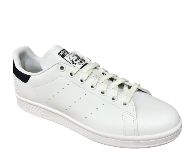 Adidas Originals sneakers bassa da uomo Stan Smith Vegan FU9611 bianco-blu