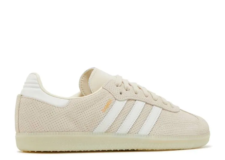 Adidas SAMBA OG 'WHITE LINEN GREEN' sneakers, white