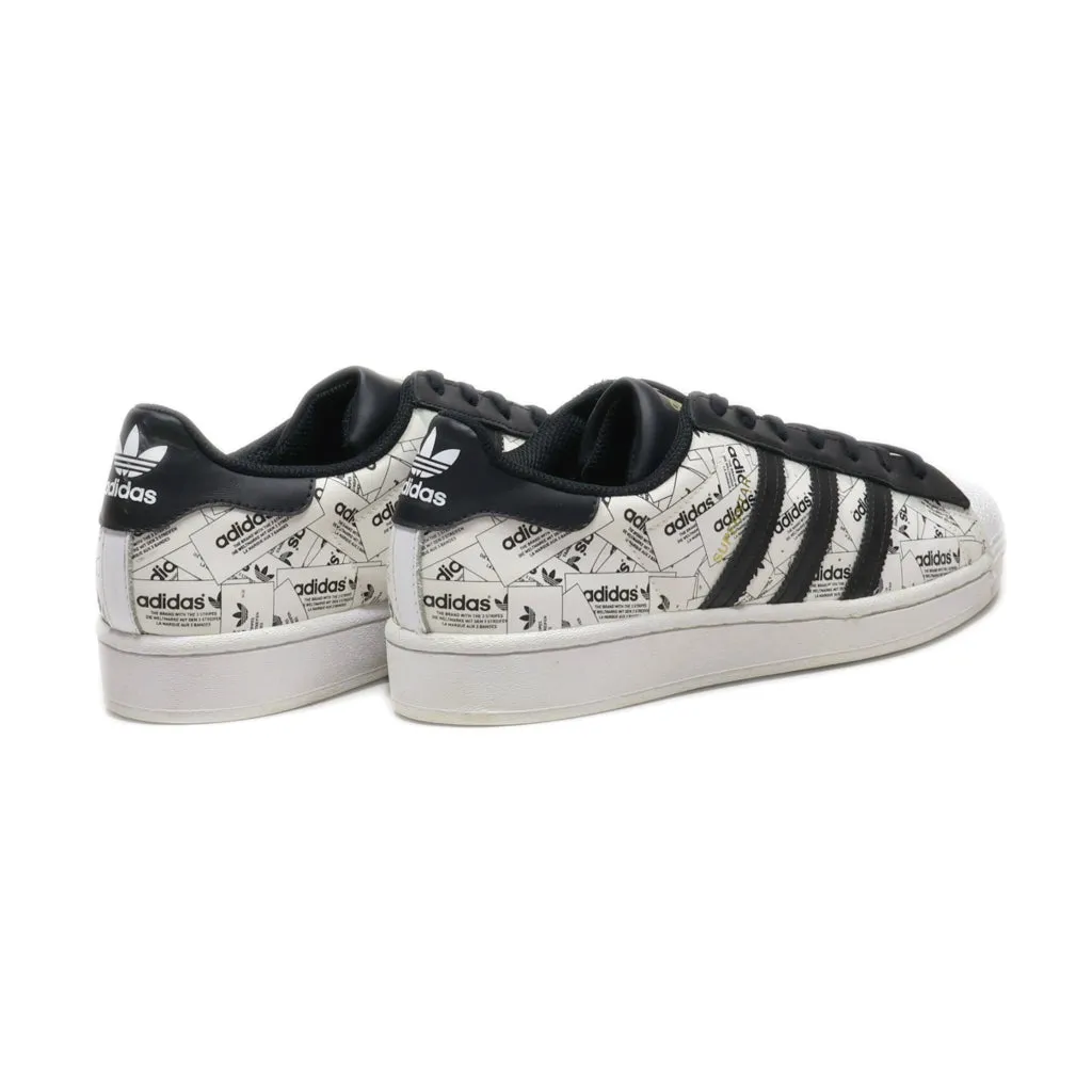 Adidas Superstar Low-Top Sneakers Pu Leather White Colour For Men