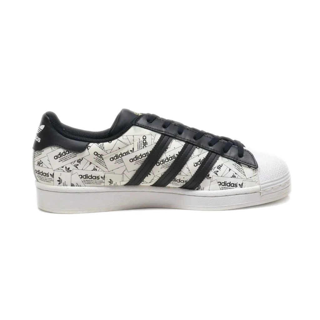 Adidas Superstar Low-Top Sneakers Pu Leather White Colour For Men