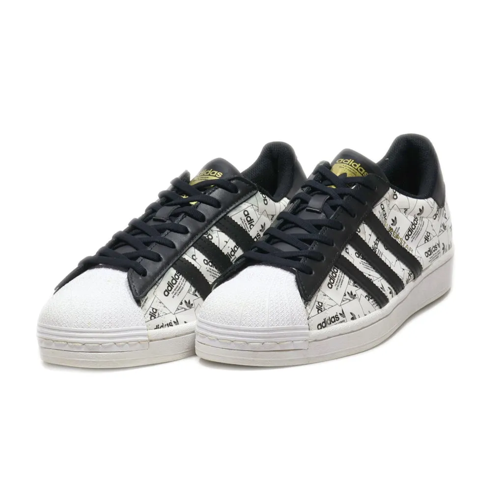 Adidas Superstar Low-Top Sneakers Pu Leather White Colour For Men