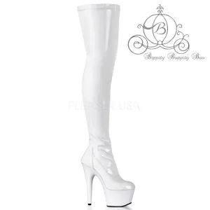 Adore-3000 White, 7 " Heels