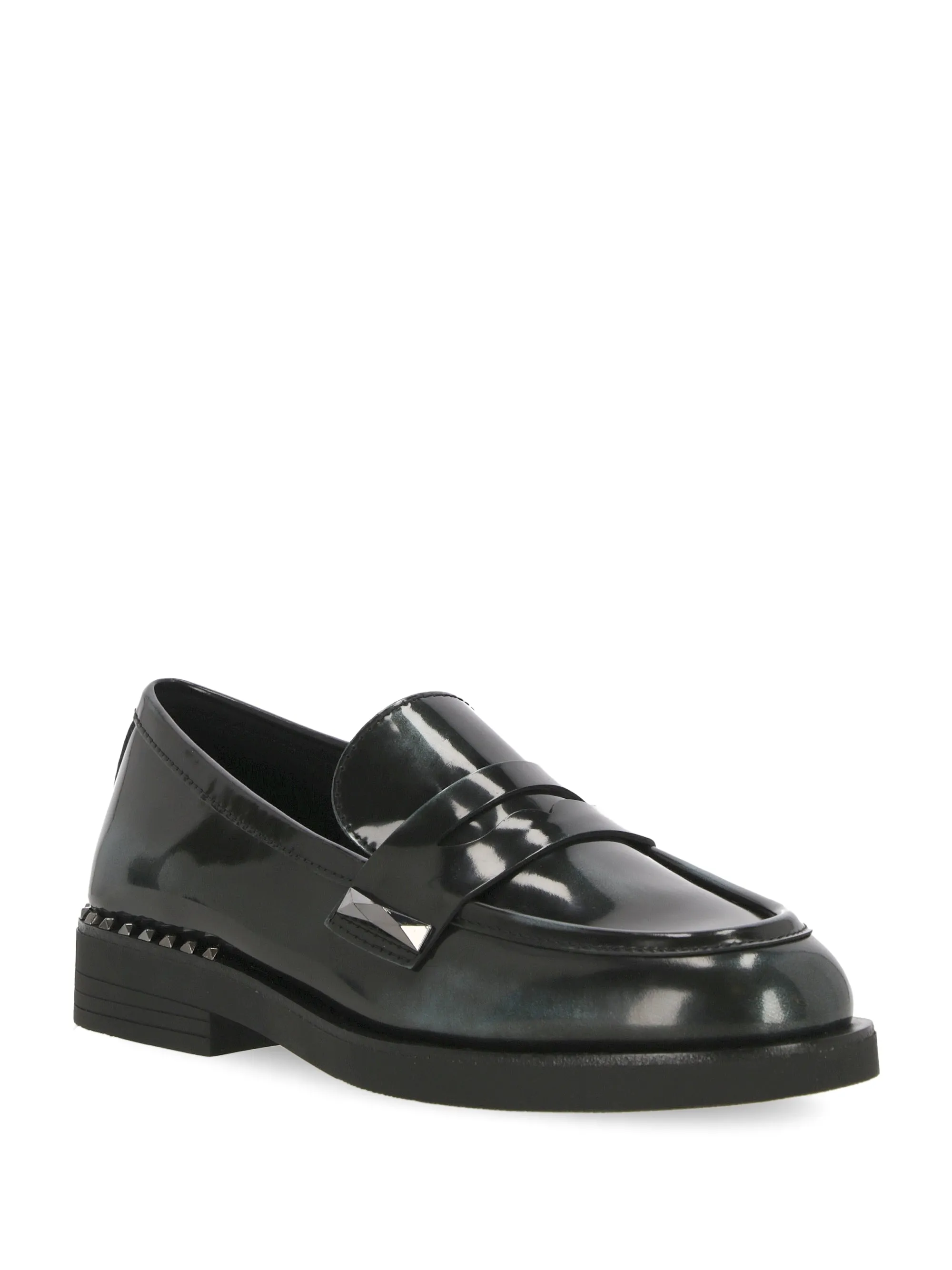 Aliseo Black Denim Flat Shoes