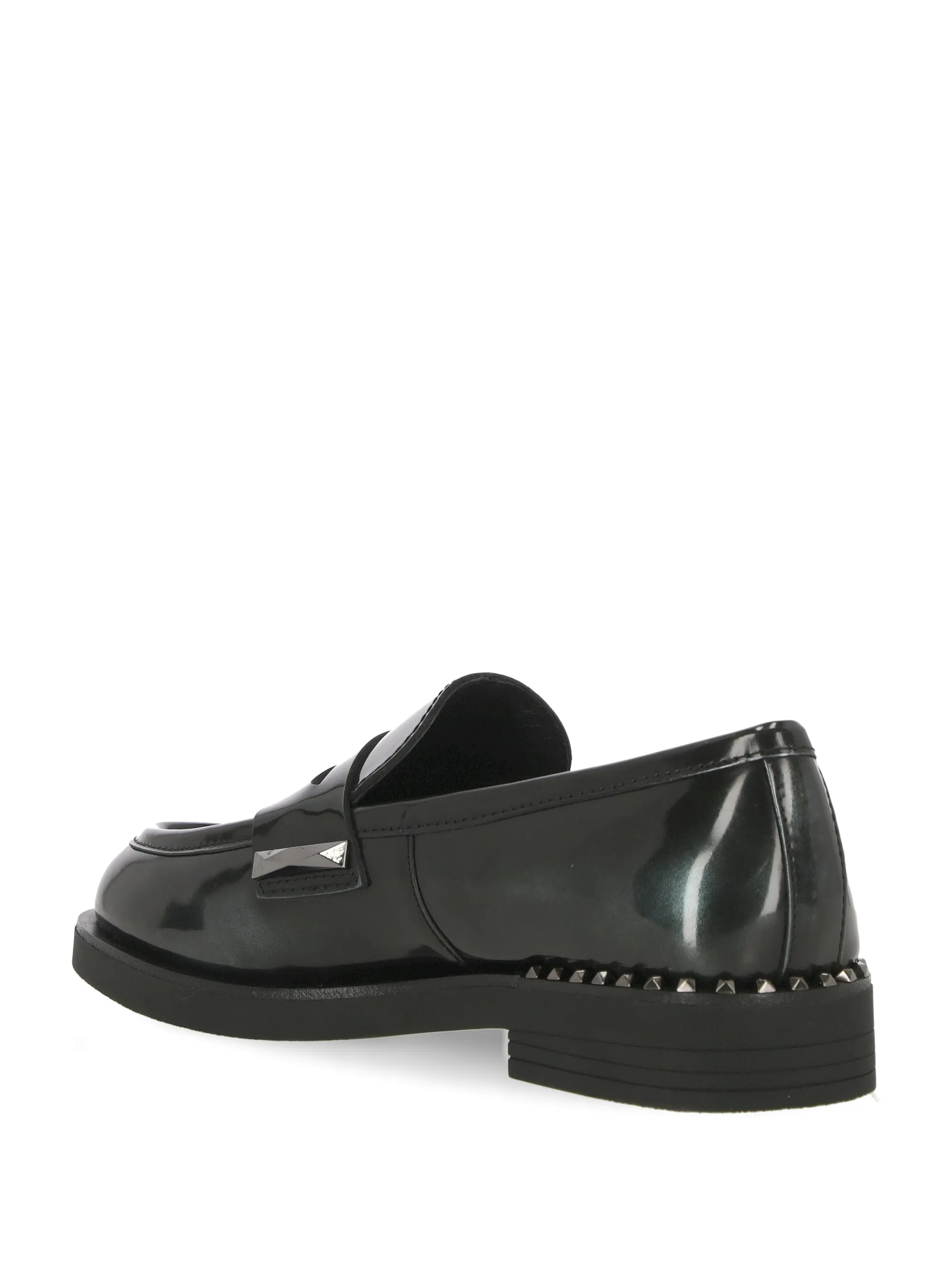 Aliseo Black Denim Flat Shoes