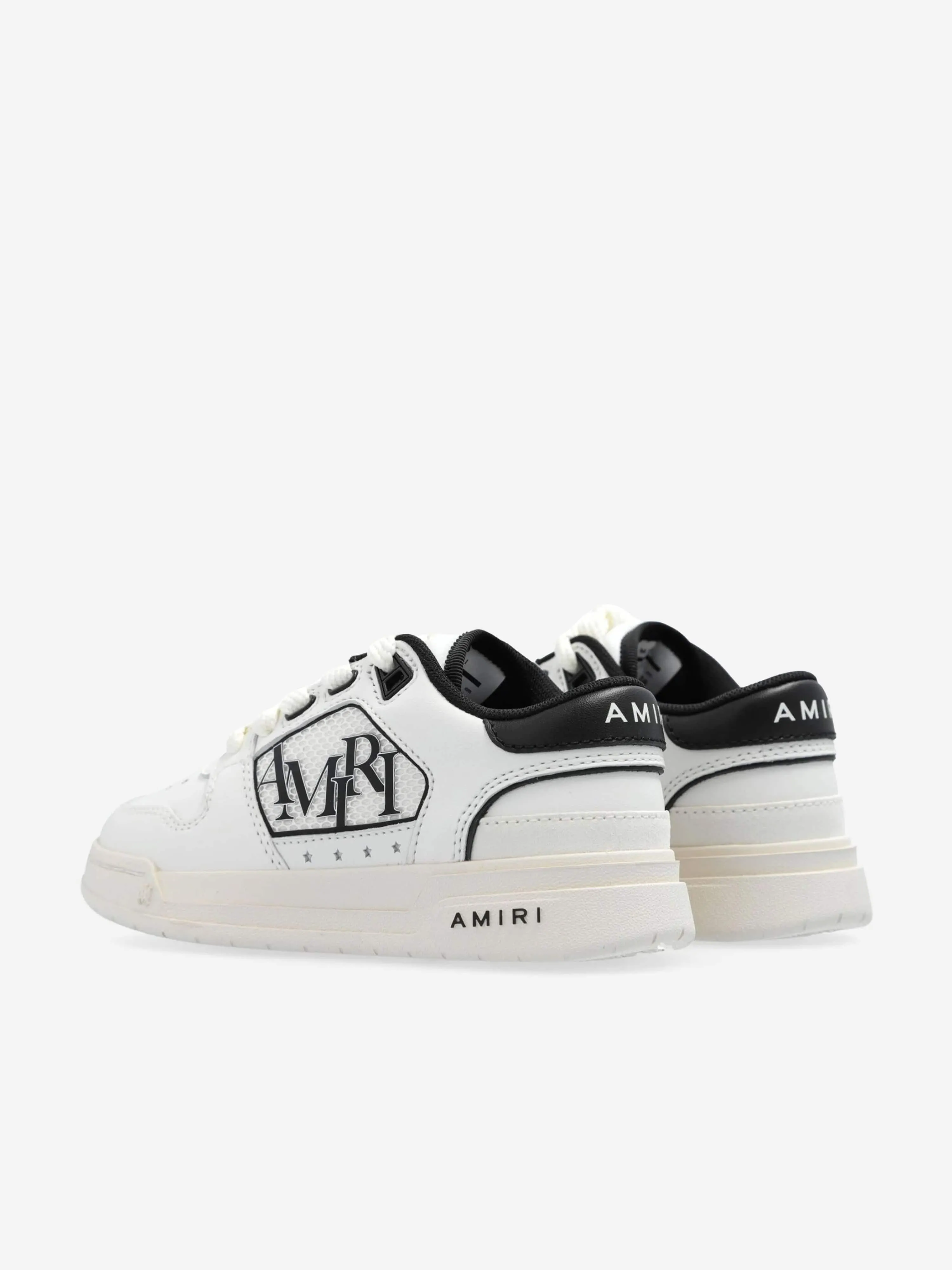 Amiri Kids Leather Classic Low Trainers in White