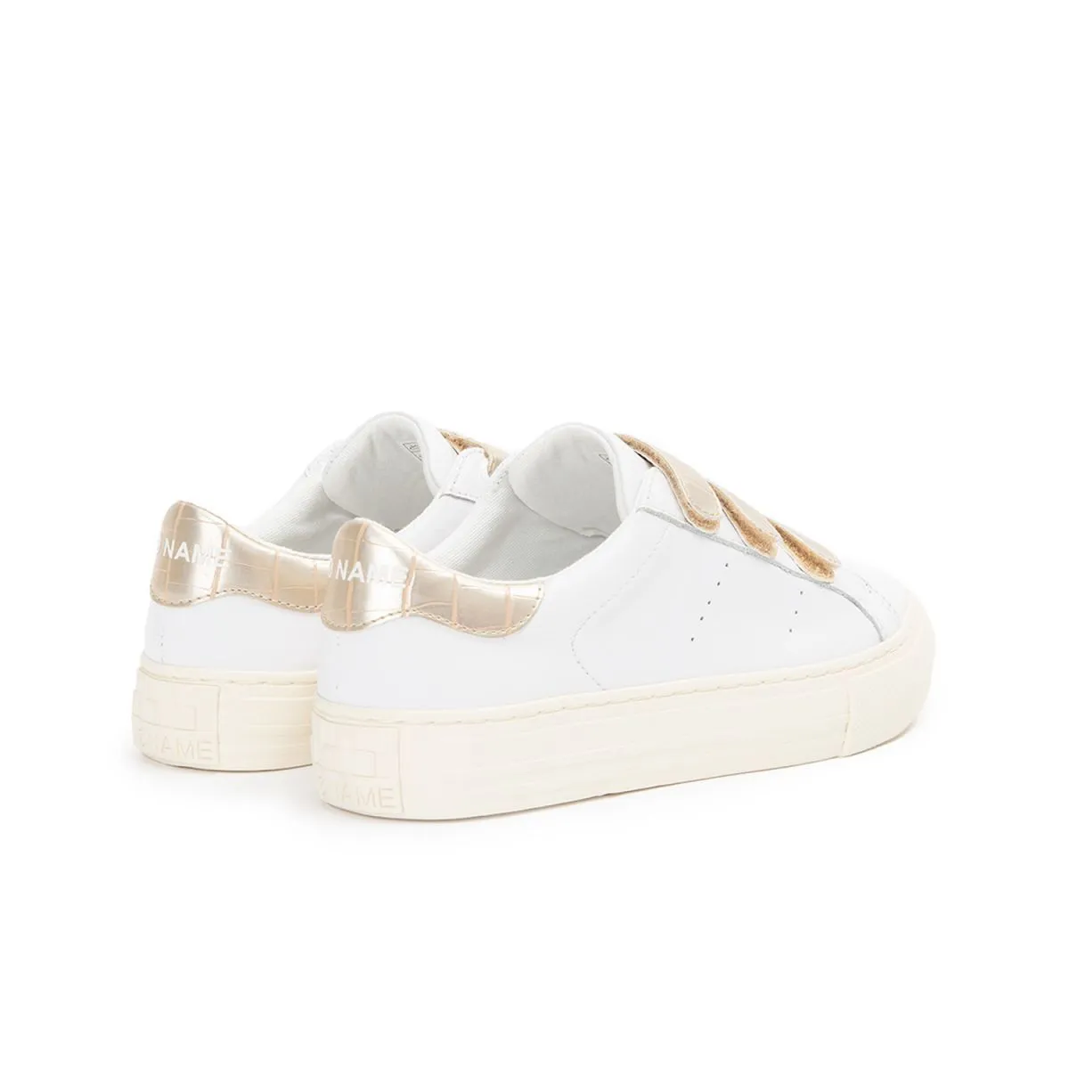 Arcade Straps White Gold Sneakers