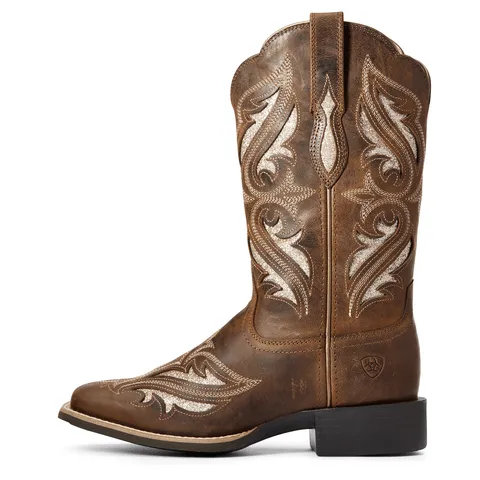 Ariat Women's Round Up Bliss Sassy Brown Western Boots 10034056