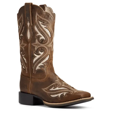 Ariat Women's Round Up Bliss Sassy Brown Western Boots 10034056