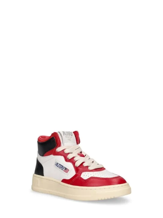 Autry   Medalist two-tone mid sneakers 