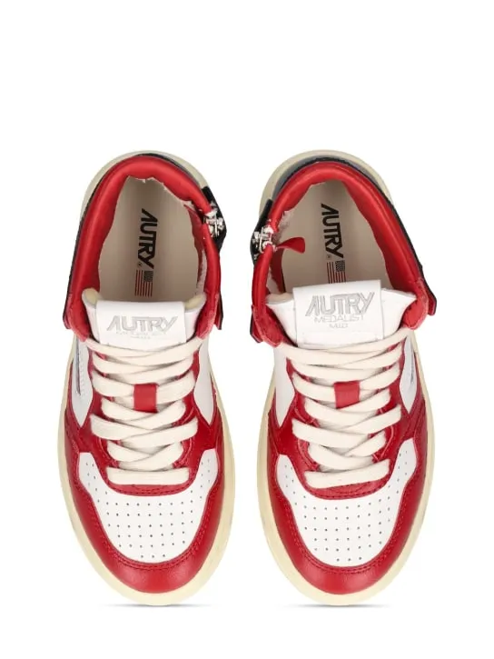 Autry   Medalist two-tone mid sneakers 