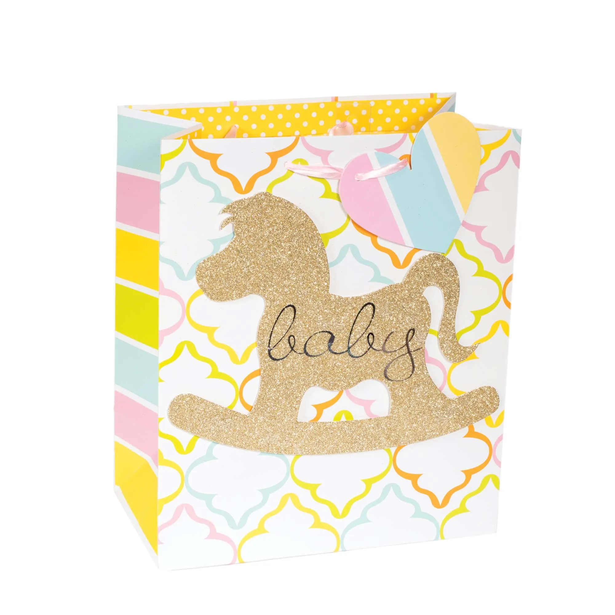 Baby-Icoloris Grande (Large) Rocking Horse Matte Gift Bag With Pop Layer And Glitter,1 Design