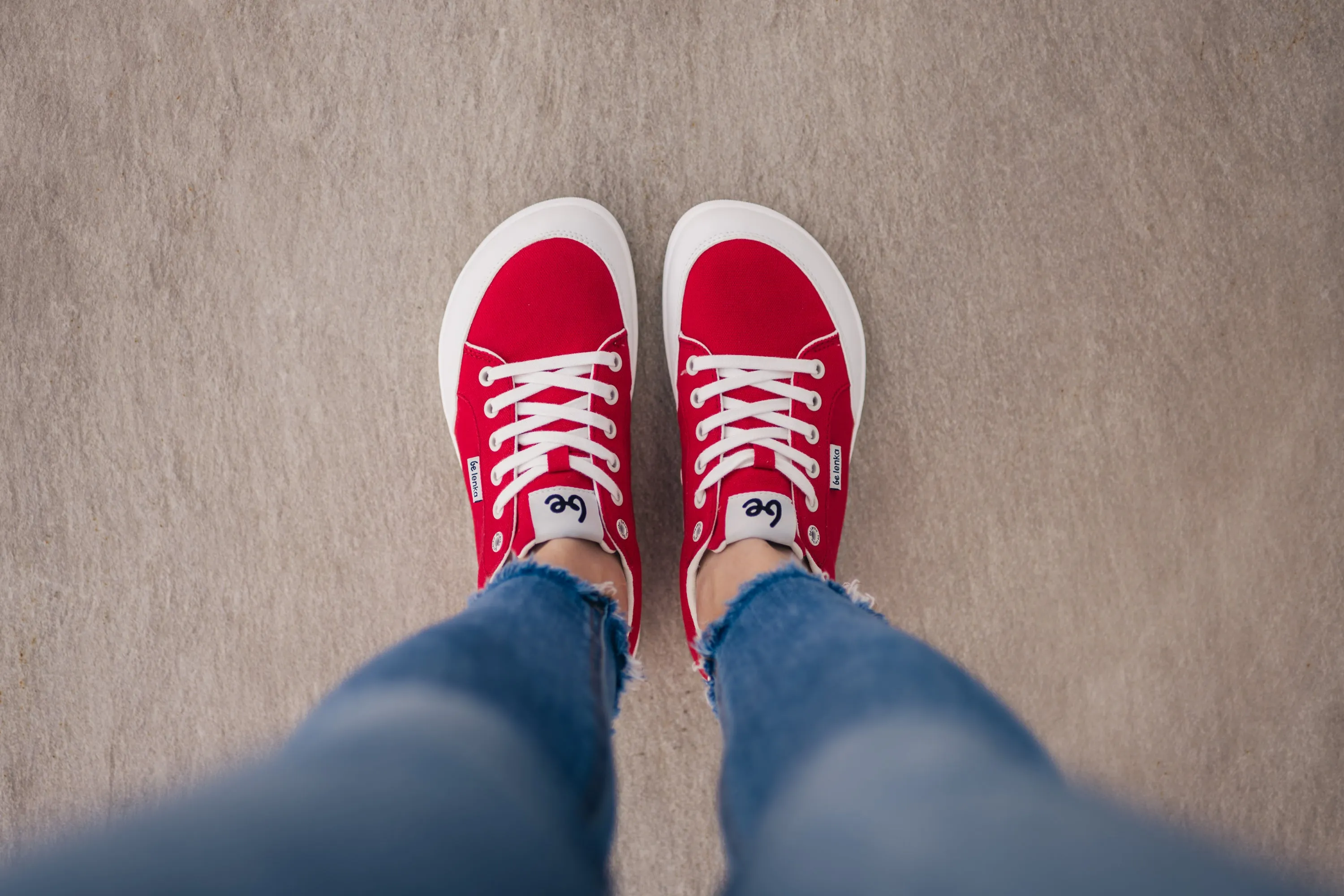 Barefoot Sneakers Be Lenka Rebound - Red & White