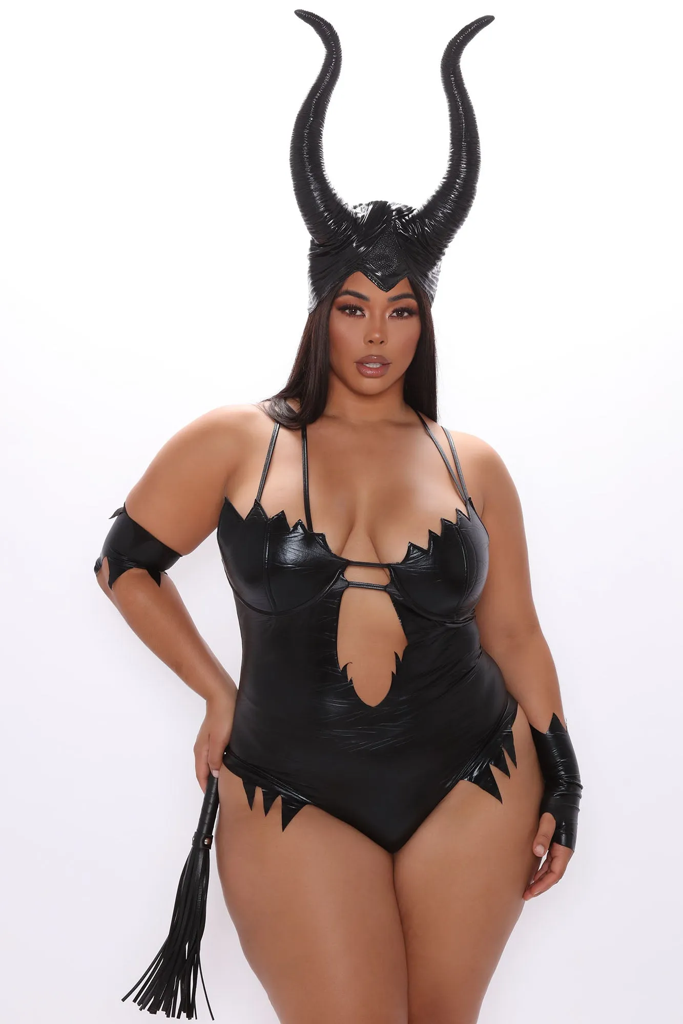 Beasty Queen Of Evil 3 Piece Costume Set - Black