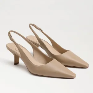 Bianka Slingback Pump - Beige Leather