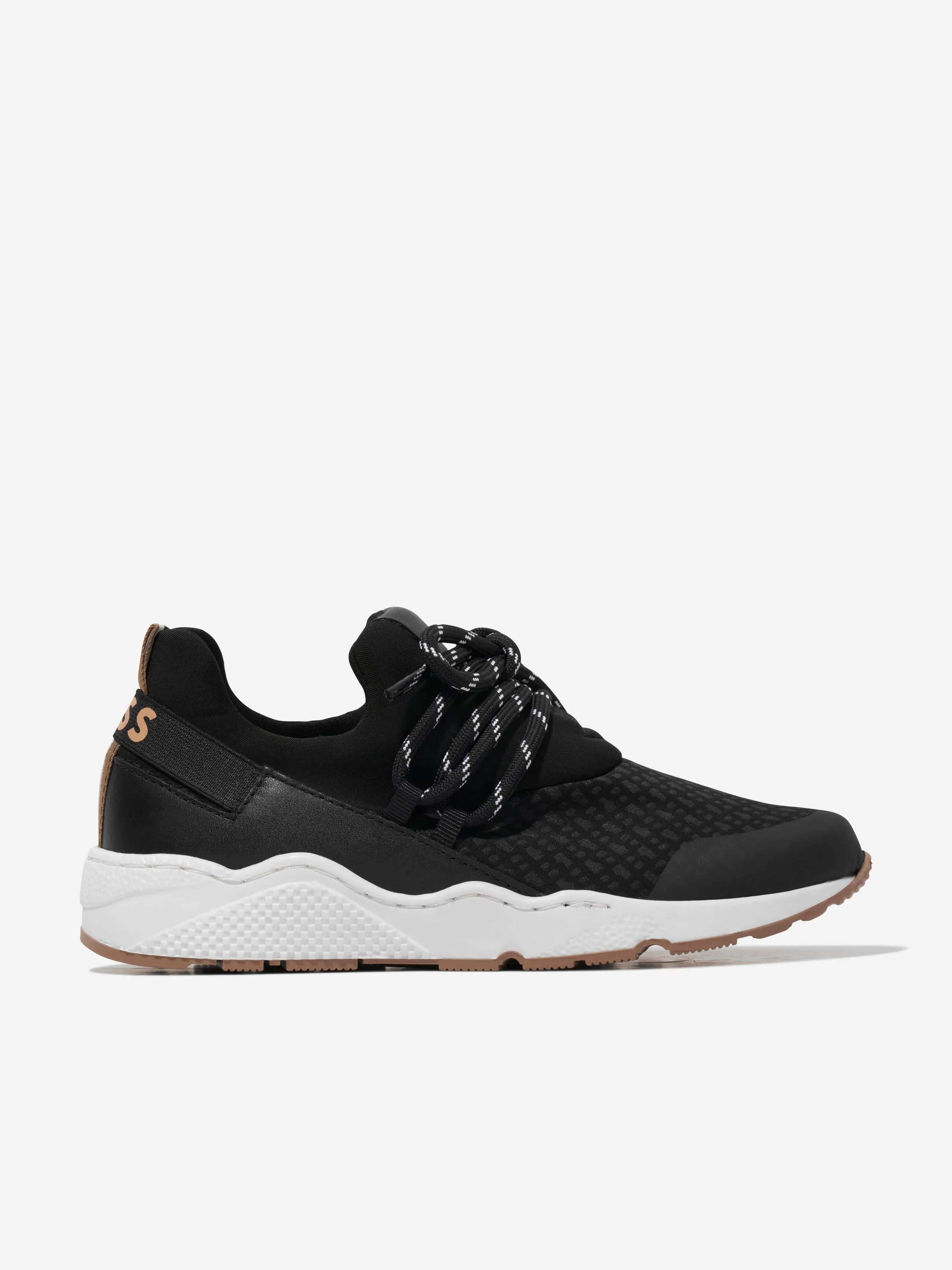 BOSS Boys Monogram Trainers in Black