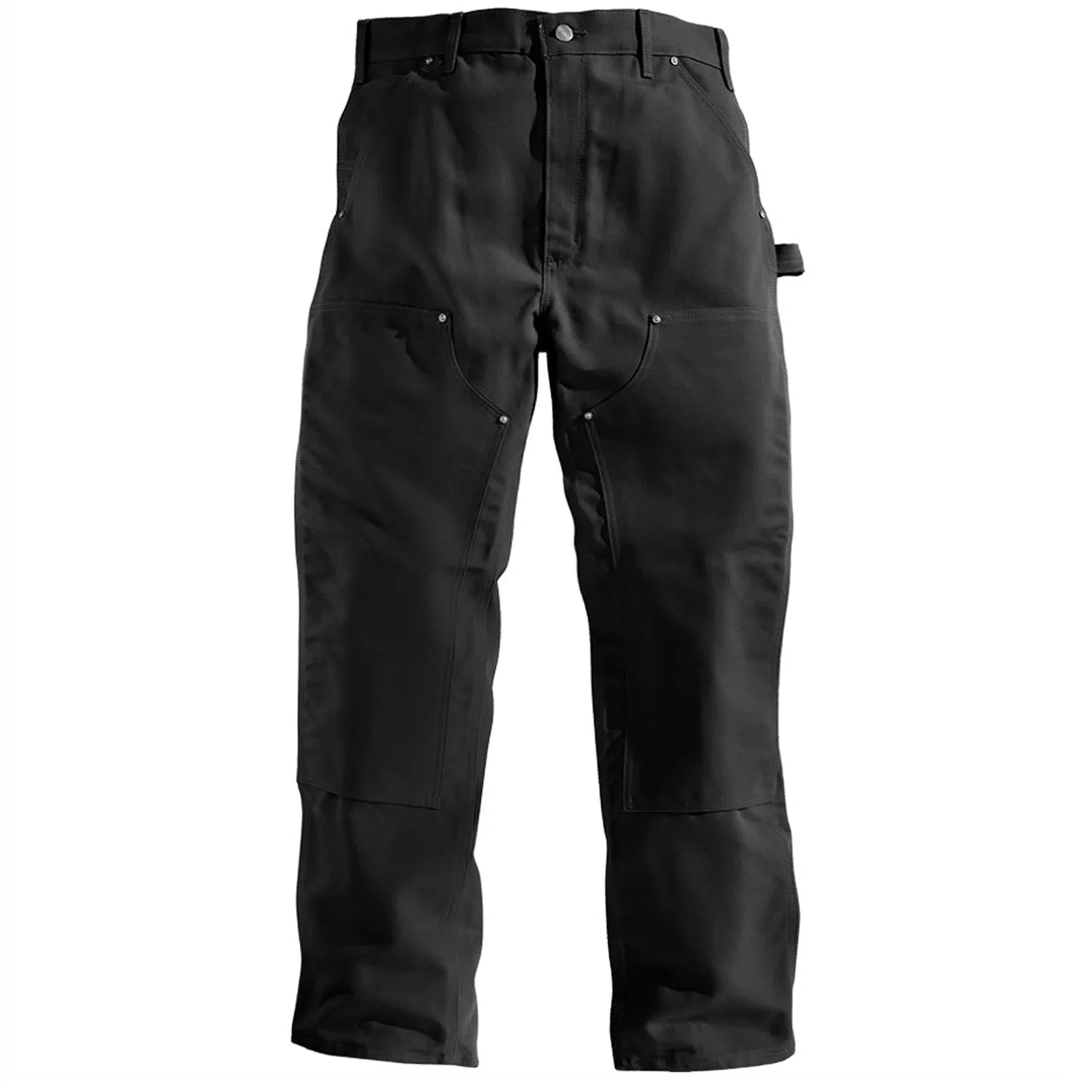 Carhartt Men's Firm Duck Double-Front Work Dungaree_Black