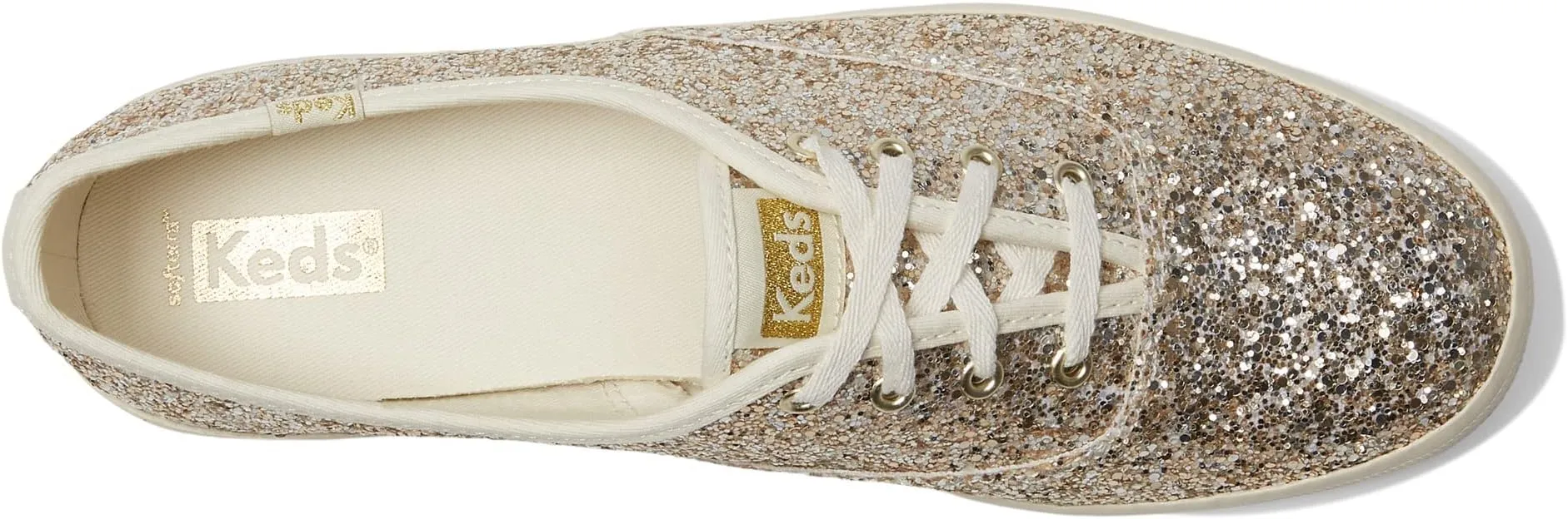 Champion Glitter Lace Up Keds, gold