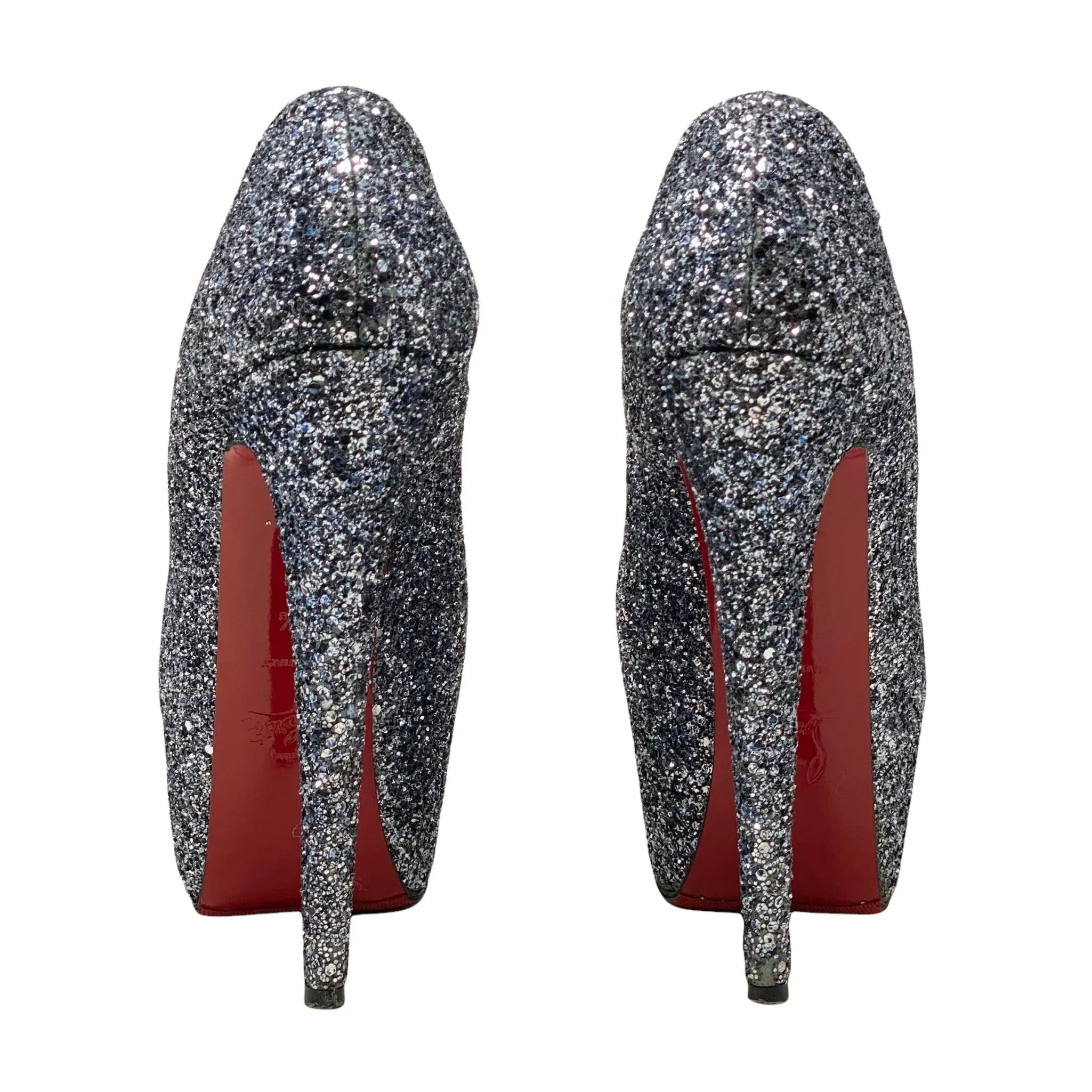 Christian Louboutin Blue Glitter Daffodile Pumps 35.5