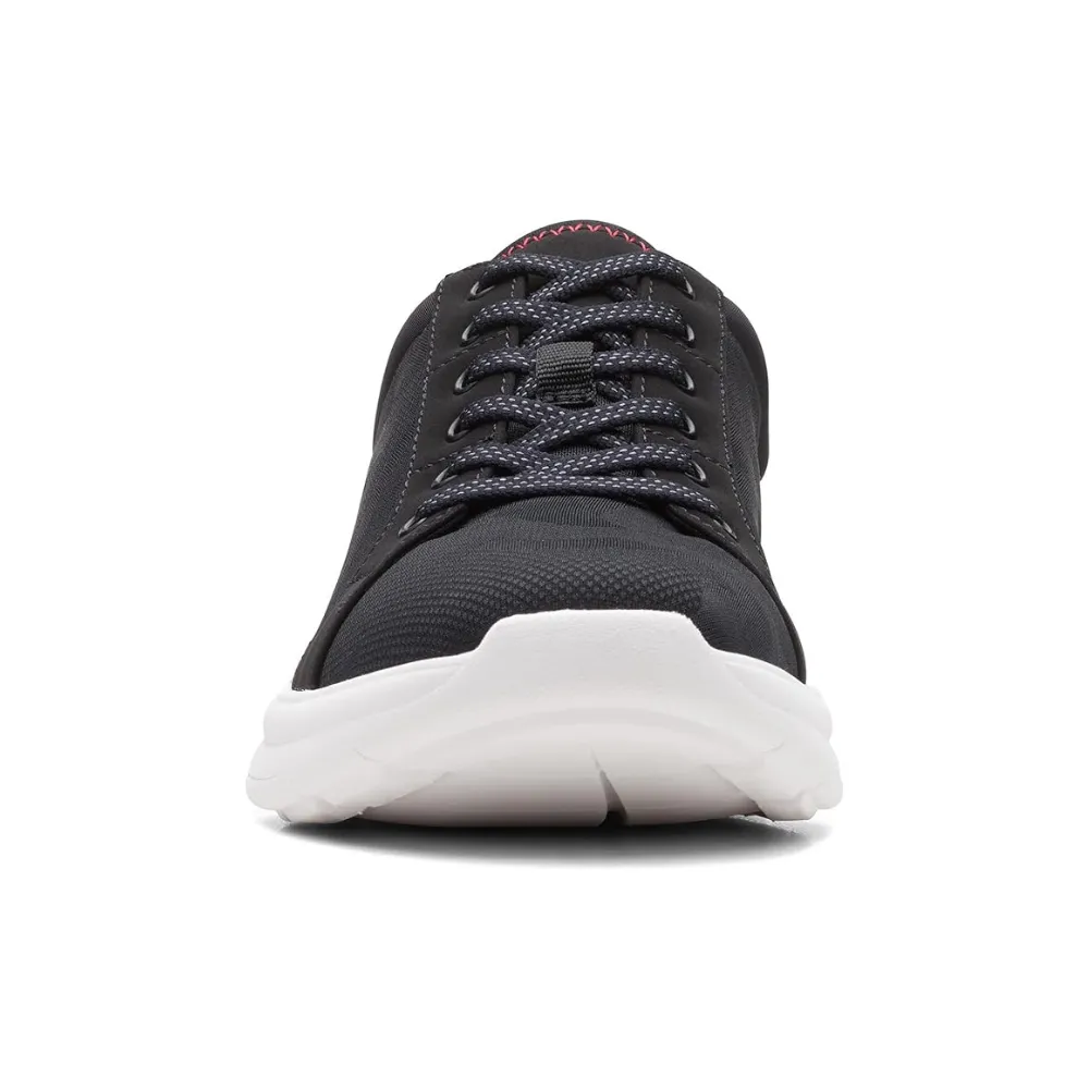 Clarks Ezera Lace Black Knit Sneaker (Women's)