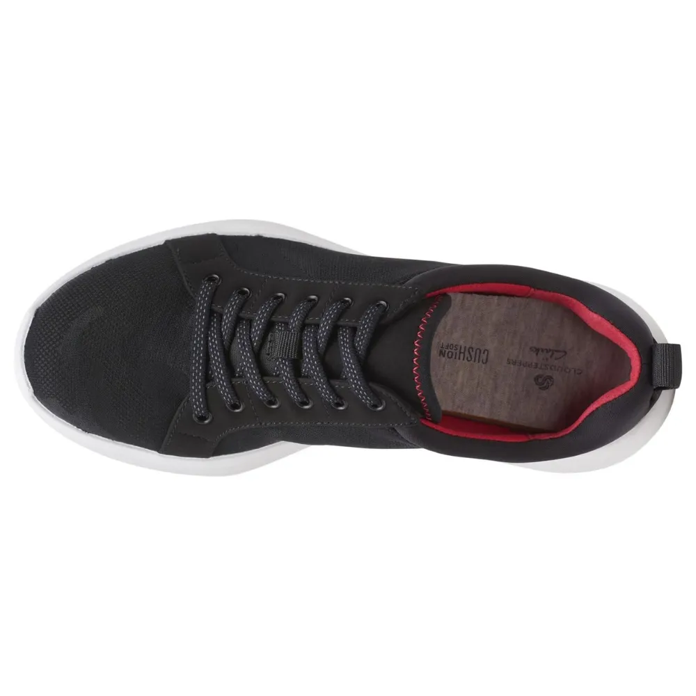 Clarks Ezera Lace Black Knit Sneaker (Women's)