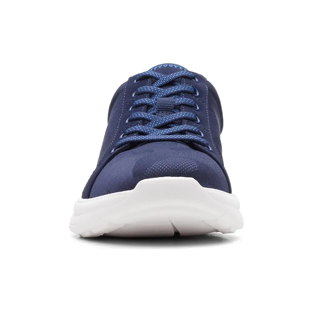 Clarks Ezera Lace Dark Navy Knit Sneaker (Women's)