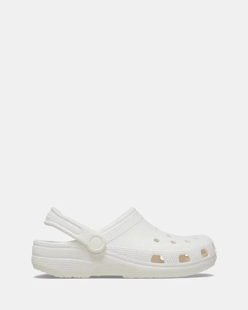 Classic Glitter Clog - white