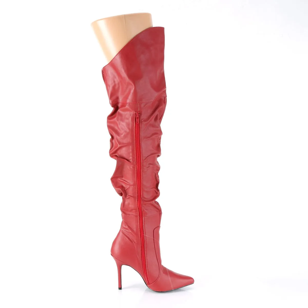 CLASSIQUE-3011 Red Faux Leather