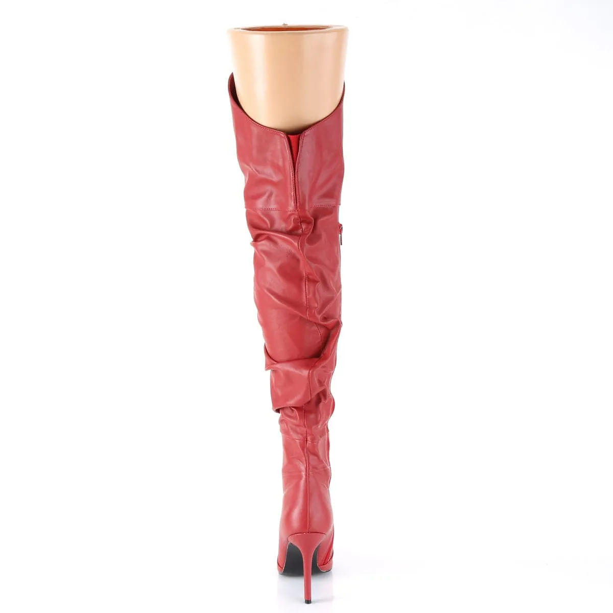 CLASSIQUE-3011 Red Faux Leather