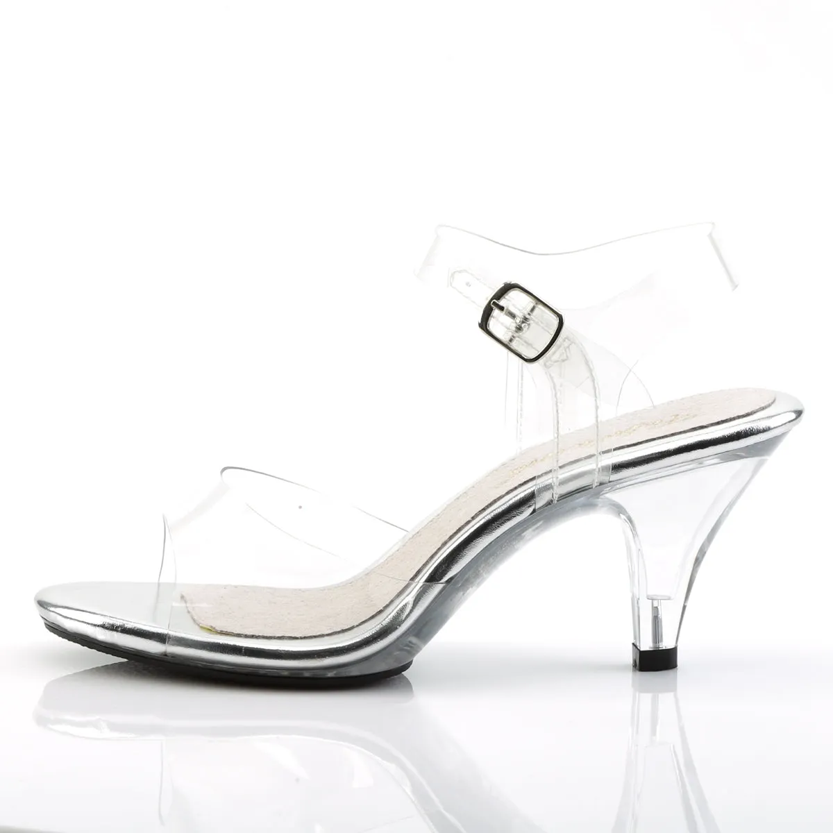 Clear High Heel Sandals 3-inch heels Belle-308