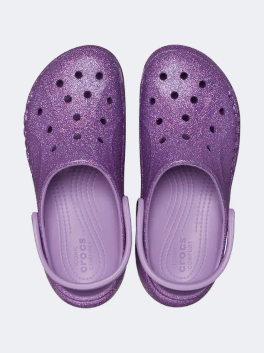 Crocs Baya Platform Glitter Clog Women Lifestyle Slippers Orchid