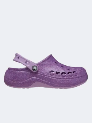 Crocs Baya Platform Glitter Clog Women Lifestyle Slippers Orchid