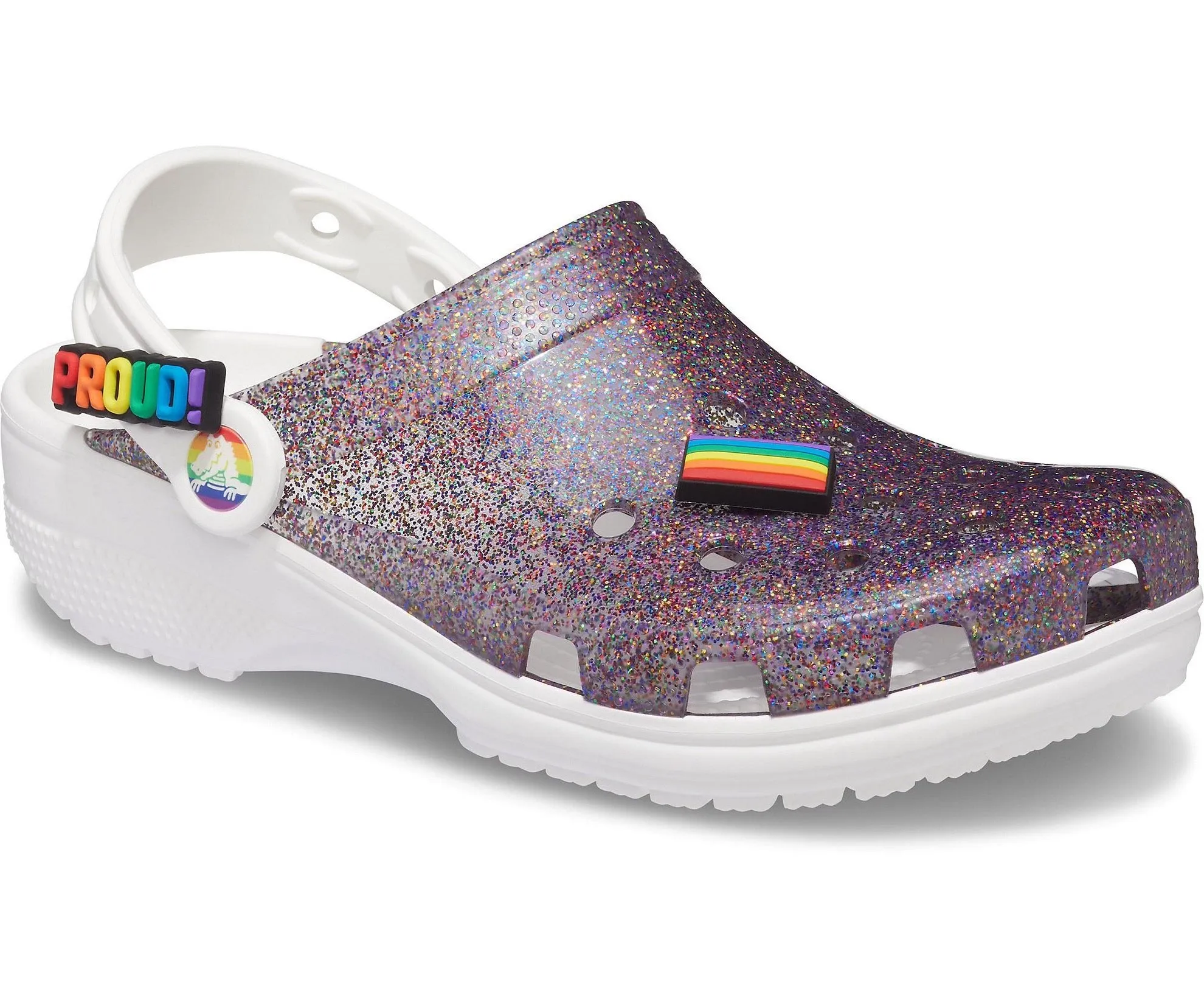 Crocs Pride Translucent Glitter Clog - Purple