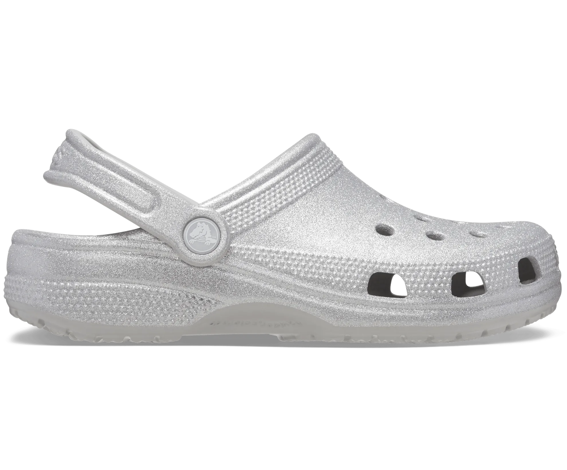 Crocs Unisex Classic Glitter Clog - Silver