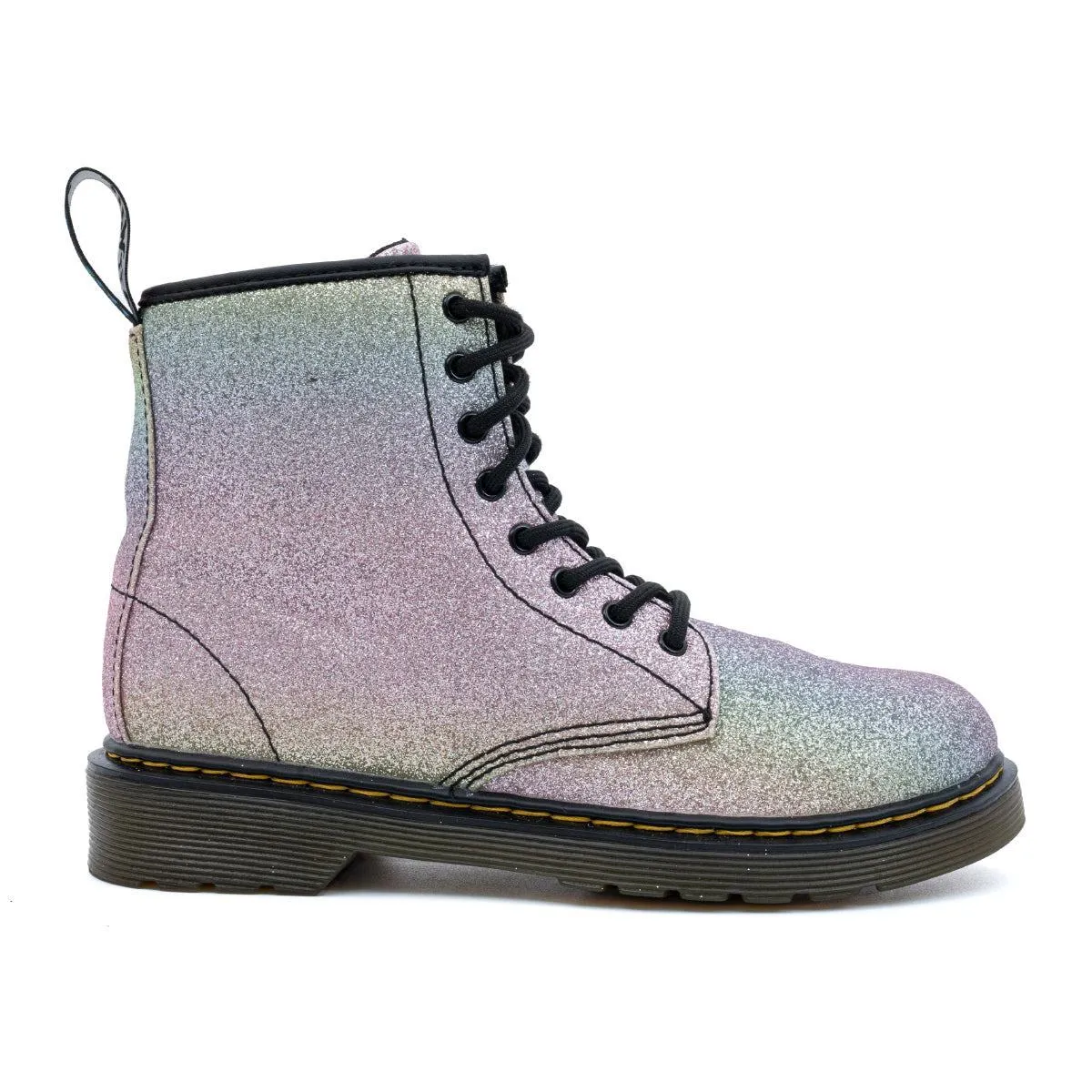 Dr. Martens Rainbow Glitter Ankle Boots Fabric Multicolour Colour For Kids