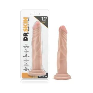 Dr. Skin Basic 7.5 Realistic 7.5 in. Dildo Beige