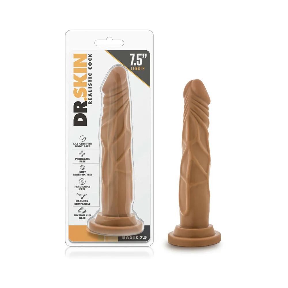 Dr. Skin Basic 7.5 Realistic 7.5 in. Dildo Tan