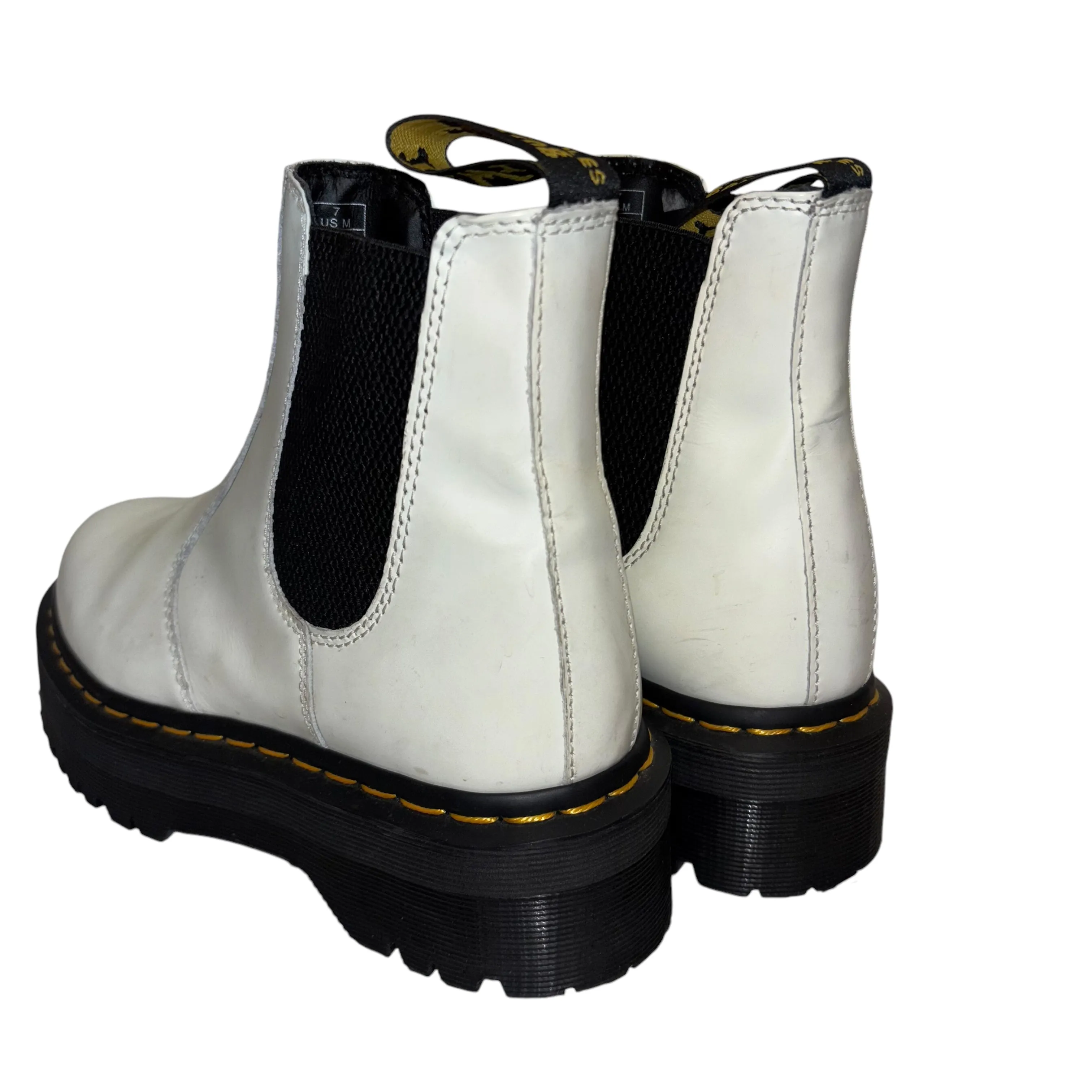 Dr.Martens/Biker Boots/US 8/Leather/WHT/