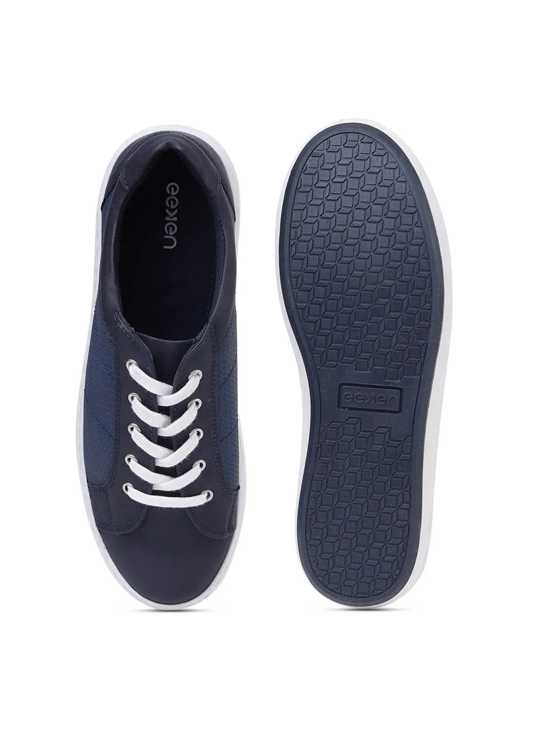 Eeken E1A092 Navy Stylish Smart Daily Occasional Comfortable Sneakers For Men