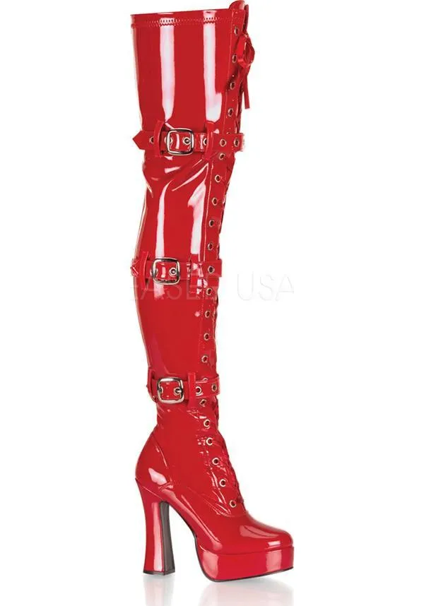 ELECTRA-3028 [Patent Red] | BOOTS [PREORDER]