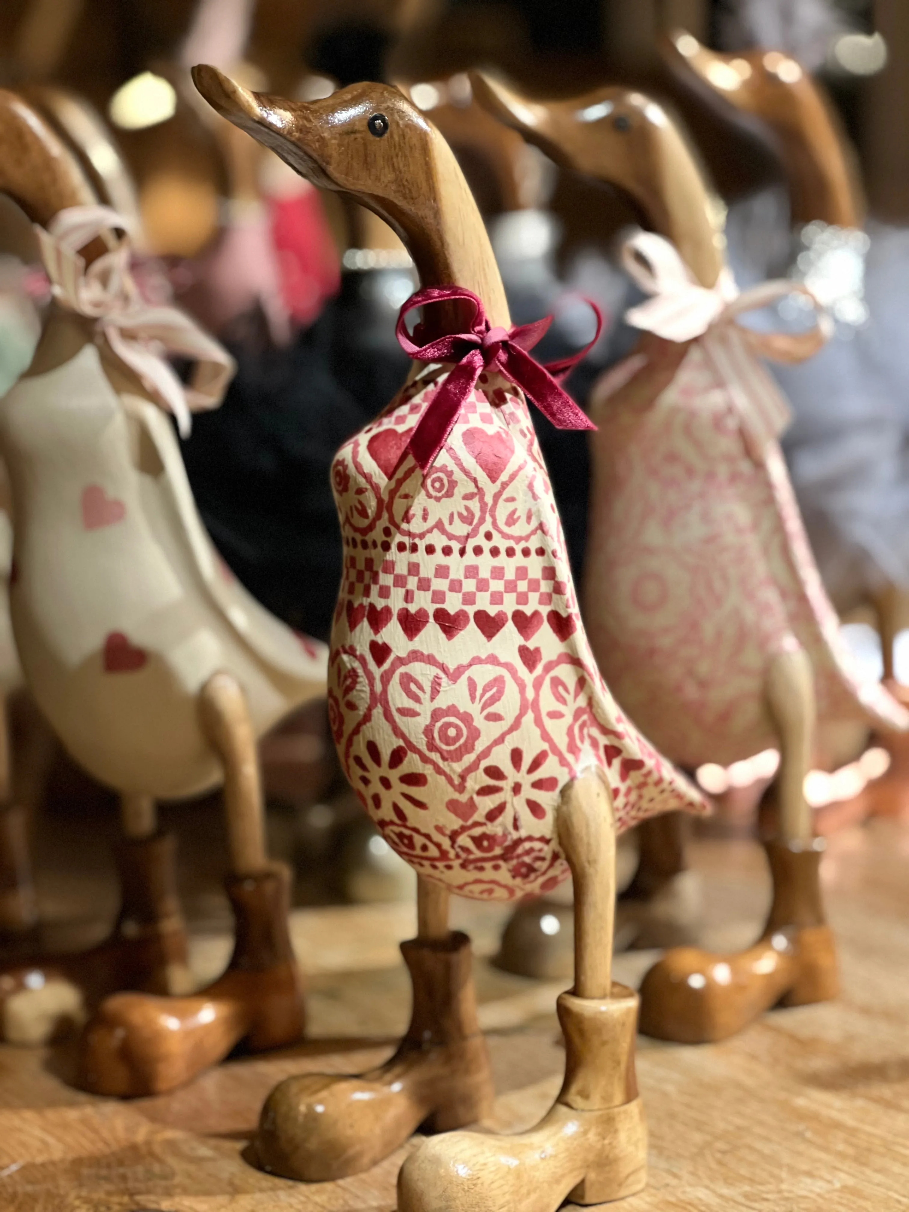 Emma Bridgewater Ducks -  - Decorated Wooden Duck in Boots by Mrs H the Duck Lady