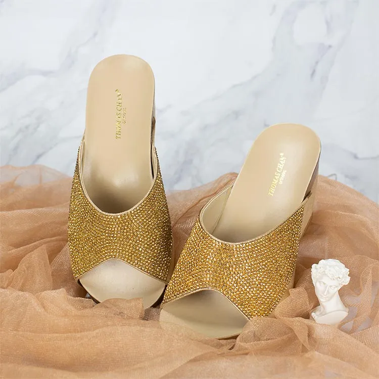 [EXTRA 20% off at cart] Glitter Crystal Dinner Wedges [ODD SIZES LEFT]