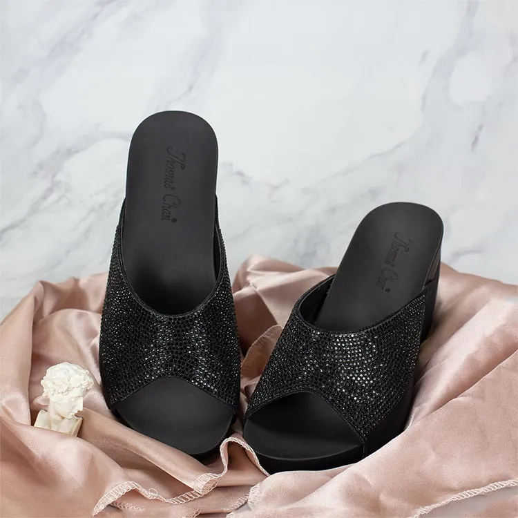 [EXTRA 20% off at cart] Glitter Crystal Dinner Wedges [ODD SIZES LEFT]