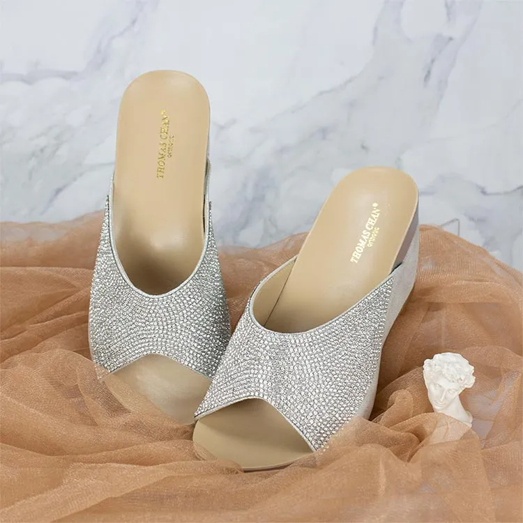 [EXTRA 20% off at cart] Glitter Crystal Dinner Wedges [ODD SIZES LEFT]