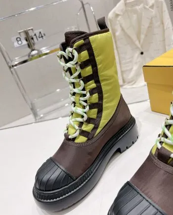 FD Domino Biker Boots Light Green For Women 8T8381ALJ0F1JFU