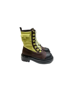 FD Domino Biker Boots Light Green For Women 8T8381ALJ0F1JFU