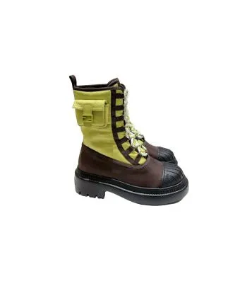 FD Domino Biker Boots Light Green For Women 8T8381ALJ0F1JFU