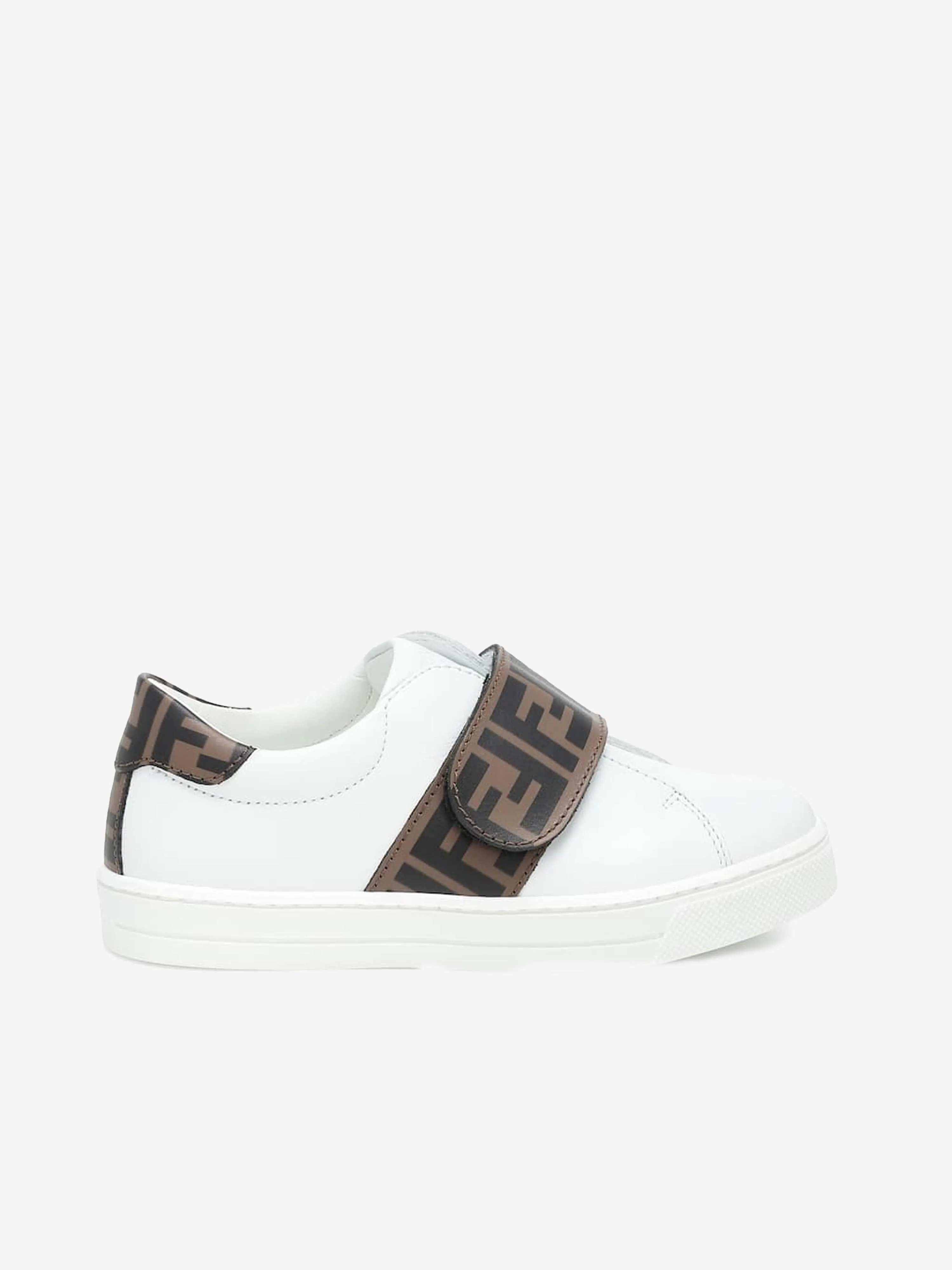 Fendi Fendi Leather FF Logo Strap Trainers